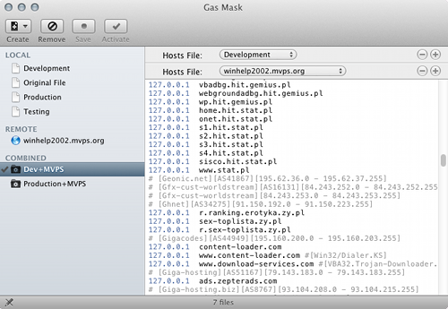 Gas Mask, un éditeur de fichiers host pour Mac OS - Spawnrider.Net